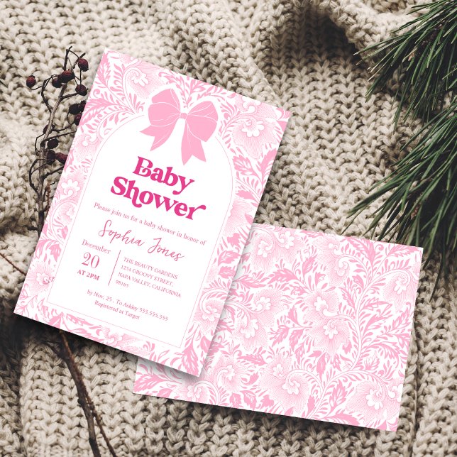 Inbjudan till babyvisningsprogram för elegant Arch (Skapare uppladdad)