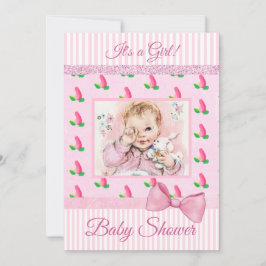 Inbjudan till babyvisningsprogram för vintage Baby
