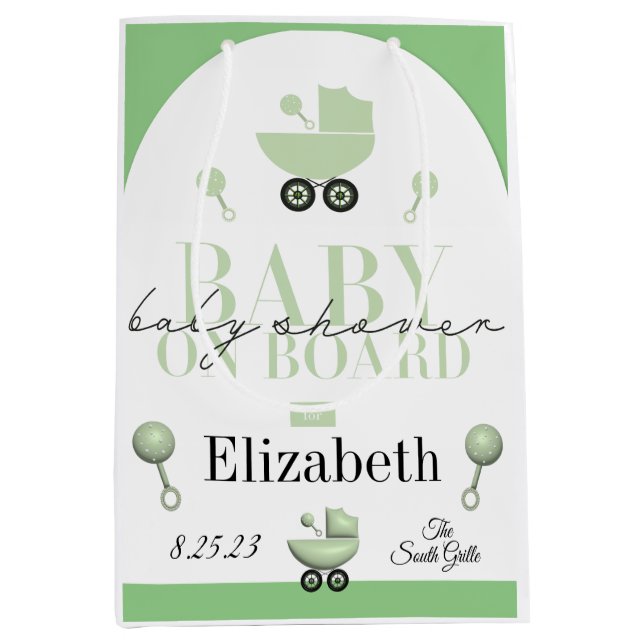 Inbjudan till babyvisningsprogram ombord på vykort (Framsidan)