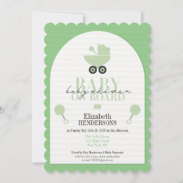 Inbjudan till babyvisningsprogram ombord på vykort