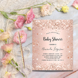 inbjudan till babyvisningsprogrammet glitter ro flygblad