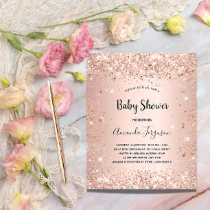  inbjudan till babyvisningsprogrammet glitter ro flygblad