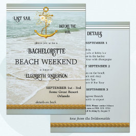 Inbjudan till Bachelorette Beach Nautical Helg