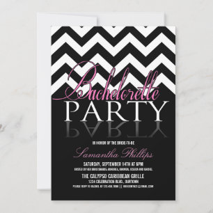 Inbjudan till Bachelorette Chevron-partiet