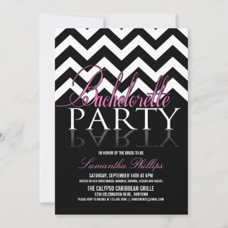 Inbjudan till Bachelorette Chevron-partiet