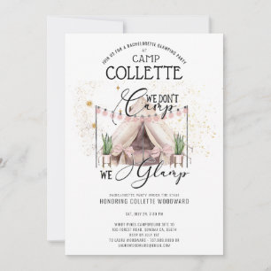 Inbjudan till Bachelorette Glamping Party Helg