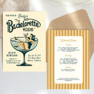 Inbjudan till Bachelorette Helg Retro Party