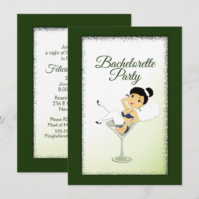 Inbjudan till Bachelorette-partiet (Fram/baksida)