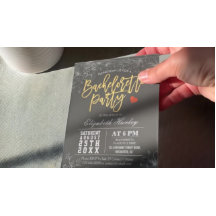 Inbjudan till Bachelorette-partiet guld & Black Bl