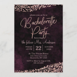 Inbjudan till Bachelorette-partiet Marsala Ro Guld