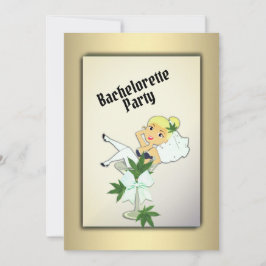 Inbjudan till Bachelorette-partiet ogräs Guld