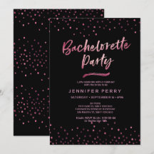 Inbjudan till Bachelorette-partiet | Rosa glitter