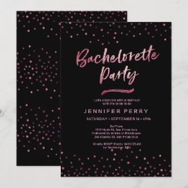 Inbjudan till Bachelorette-partiet | Rosa glitter