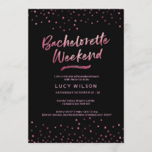 Inbjudan till Bachelorette-partiet | Rosa glitter