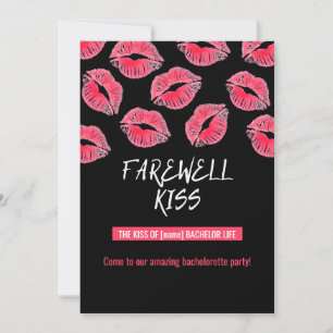 Inbjudan till Bachelorette Party "Farewell kiss"