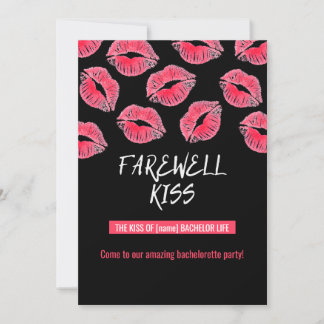 Inbjudan till Bachelorette Party "Farewell kiss"