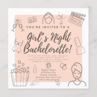 Inbjudan till Bachelorette Party Girls Night Showe