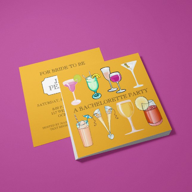 Inbjudan till Bachelorette Party (Guld) (Skapare uppladdad)