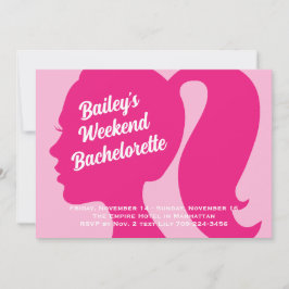 Inbjudan till Bachelorette party mycket Rosa Helg