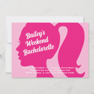 Inbjudan till Bachelorette party mycket Rosa Helg
