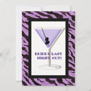 Inbjudan till Bachelorette Party - Zebra 'n Leopar