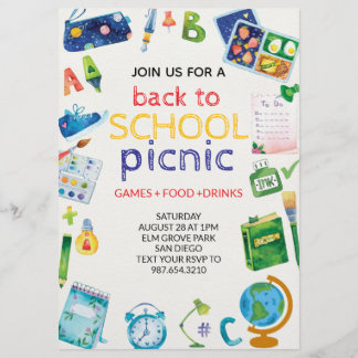 Inbjudan till back to school Picnic Flyer