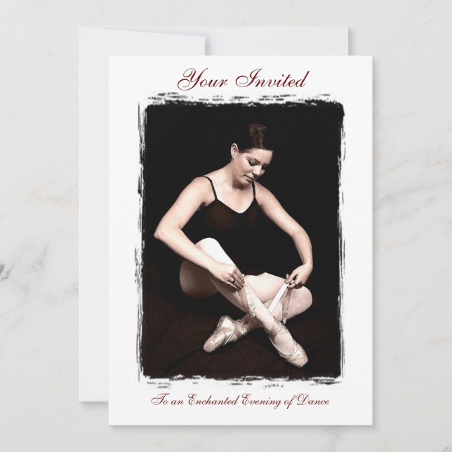 Inbjudan till Ballerina Dance (Framsida)