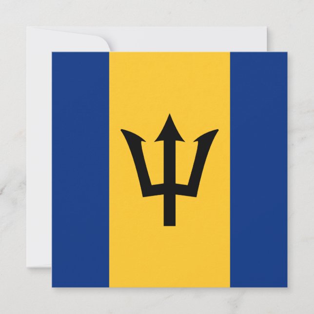 Inbjudan till Barbados-Flagga (Framsida)