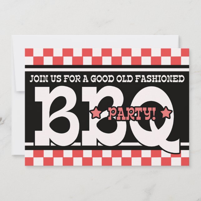 Inbjudan till Barbeque-partiet (Framsida)