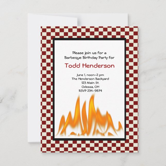 Inbjudan till Barbeque-partiet (Framsida)