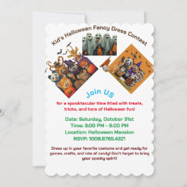 Inbjudan till Barn Halloween Finare Dress Tävling
