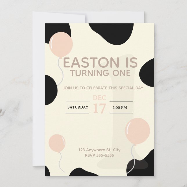 Inbjudan till barn på födelsedagen (Framsida)