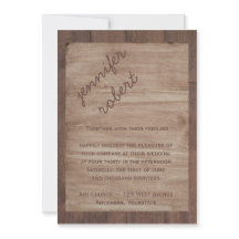 Inbjudan till Barn Wood och Birch-Landsbyggsbröllo