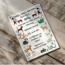 Inbjudan till barndusch för modern pojke