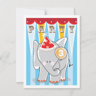 Inbjudan till Barns födelsedag - Cirkus