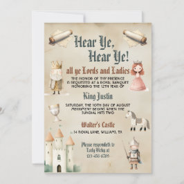 Inbjudan till Barns födelsedag i medeltida Renaiss