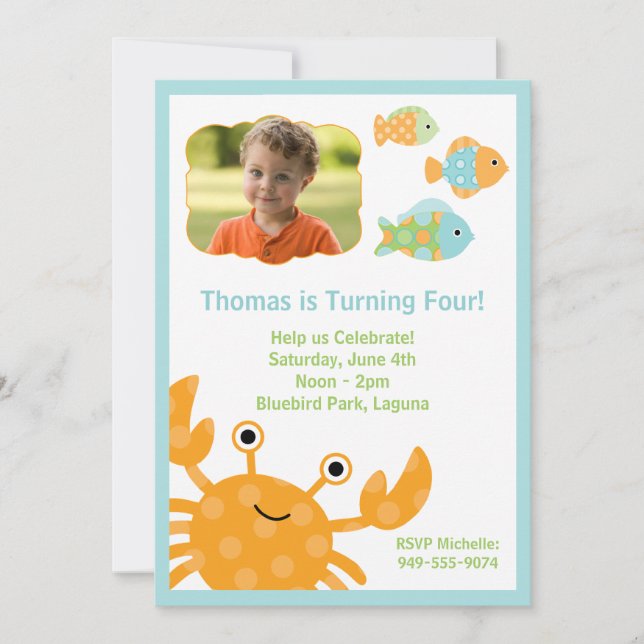 Inbjudan till Barns födelsedag-part (Framsida)