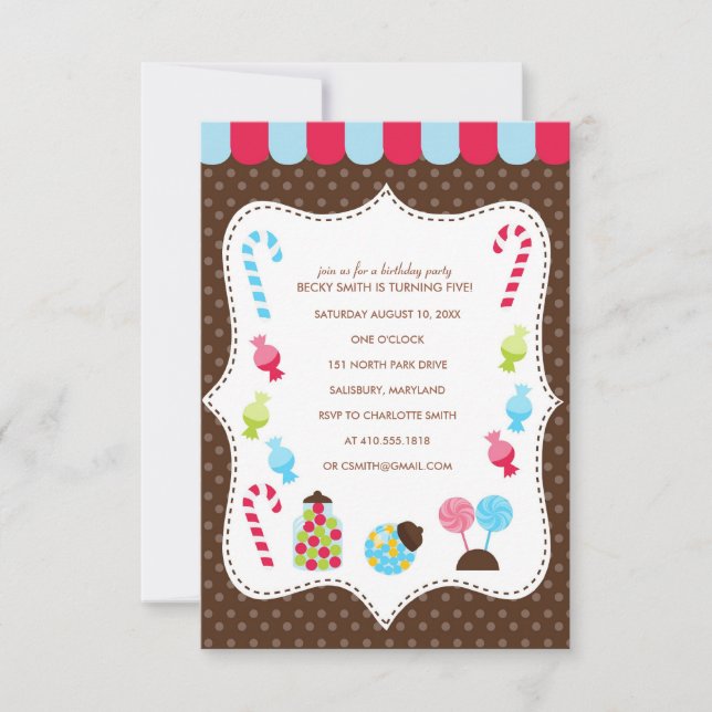 Inbjudan till barns födelsedag-partiet (Framsida)