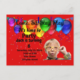 Inbjudan till barns födelsedag-partiet