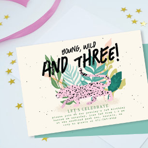 Inbjudan till Barns födelsedag-partiet vild Party 