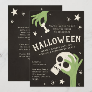 Inbjudan till barnskådespel i Halloween fest