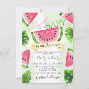Inbjudan till barnskor för tropisk Rosa Watermelon