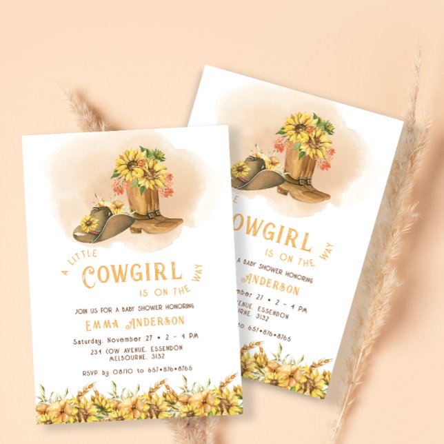 Inbjudan till barnskor i Cowgirl Land (Skapare uppladdad)