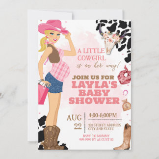 Inbjudan till barnskor, rodeo Baby Shower