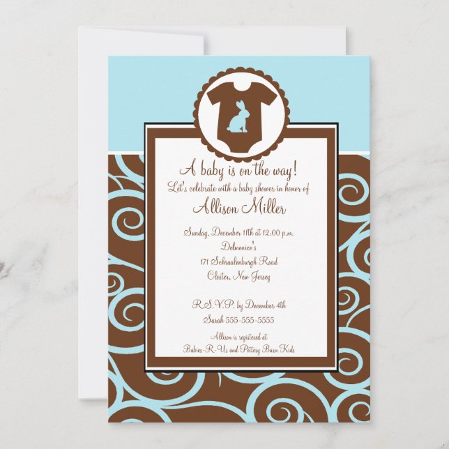 Inbjudan till barnskussbarn i Pojke bojdräkt (Framsida)