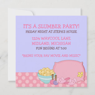 Inbjudan till barnslumber Party