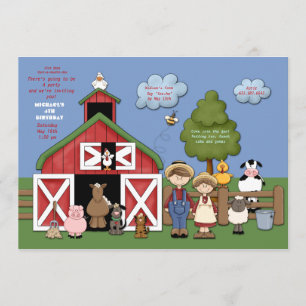 Inbjudan till Barnyard Friends