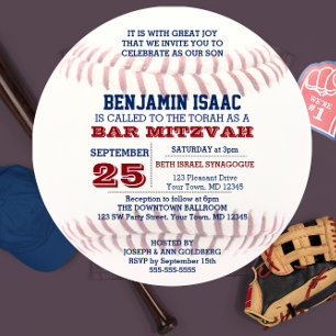 Inbjudan till Baseball Round Pub Mitzvah