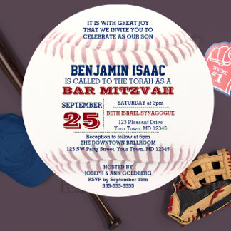 Inbjudan till Baseball Round Pub Mitzvah