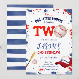 Inbjudan till baseballtema 2-årsfest